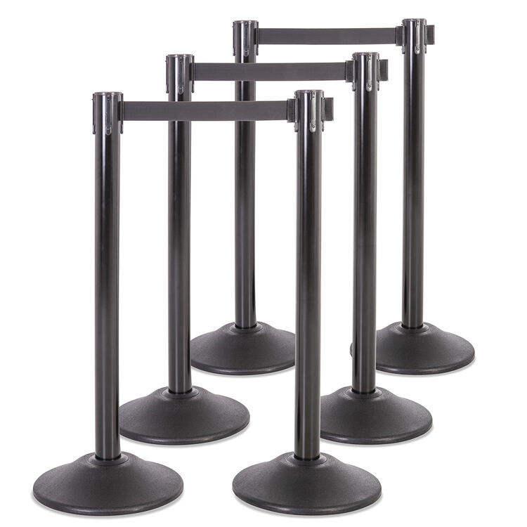 Premium steel retractable belt queue barrier stanchion